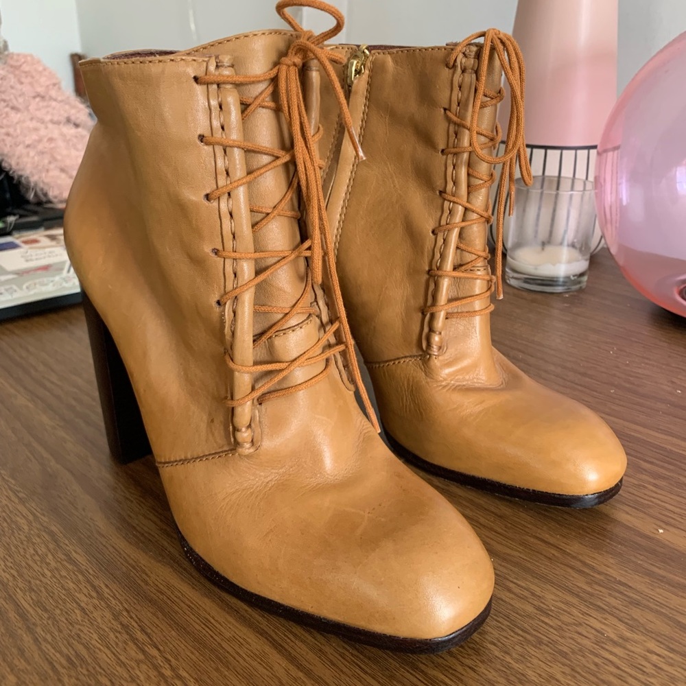 Elizabeth and James camel booties